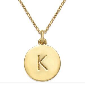 EUC - Kate Spade 12K Gold-Plated Initial "K" Pendant Necklace 20"